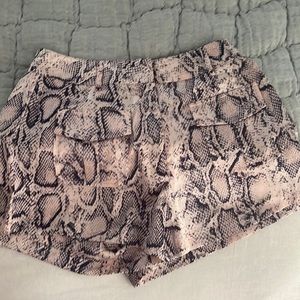 Boutique snake skin silk shorts